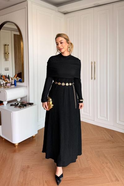 Neva Elbise Siyah Siyah