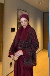 Neziha Pantolonlu Takım Bordo  BORDO