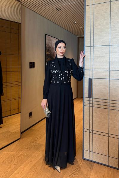 Nigar Elbise Takım Siyah Siyah