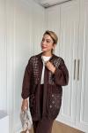 Nilüfer Pantolonlu Takım Acı Kahve Acı Kahve