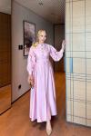 Nisa Elbise Pembe Pembe