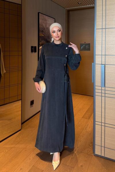 Orkide Elbise Antrasit  Antrasit