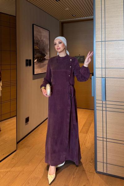 Orkide Elbise Mürdüm MÜRDÜM