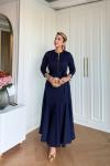 Oya Elbise Lacivert Lacivert