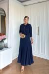 Oya Elbise Lacivert Lacivert