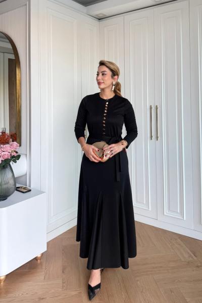 Oya Elbise Siyah Siyah