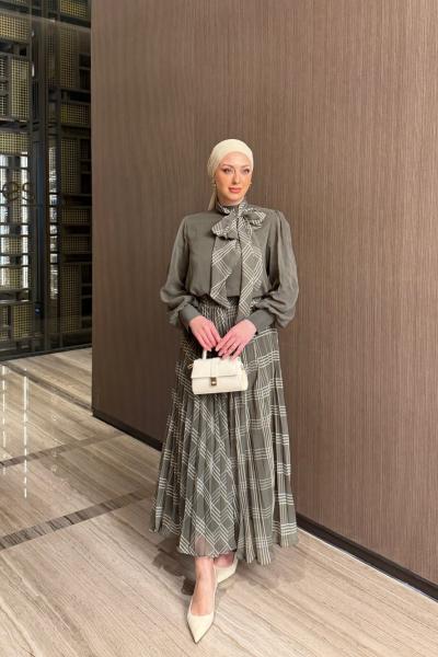 Öykü Etek Takım Çağla  Çağla Yeşili