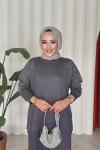Özlem Takım Gri Gri