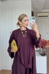 Parya Pantolonlu Takım Bordo BORDO