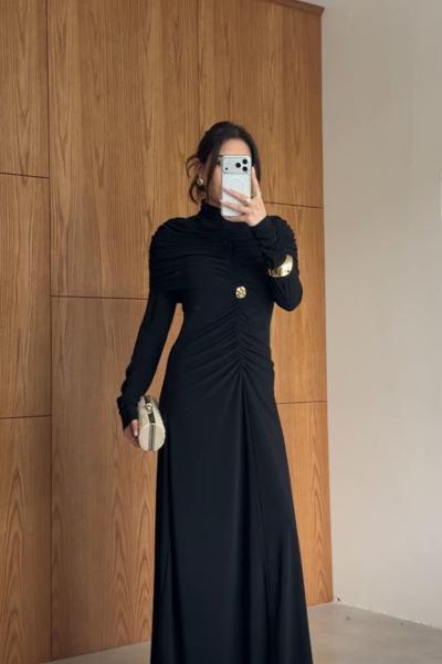 Şerife Elbise Siyah Siyah