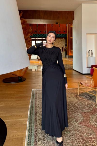 Perviz Elbise Siyah Siyah
