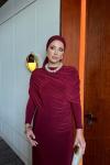 Rabia Elbise Bordo  Bordo