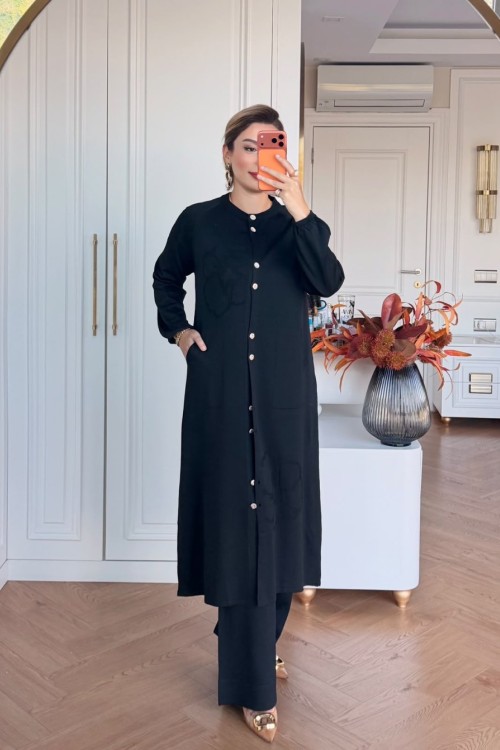 Reva Pantolon Takım Siyah  SİYAH