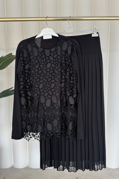 Rukiye Takım Siyah Siyah