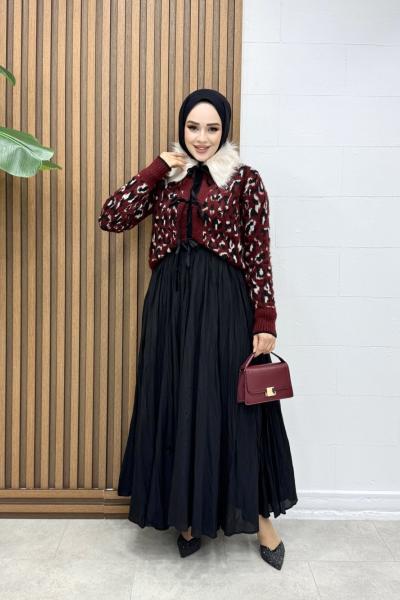 Rümeysa Etek Siyah Siyah