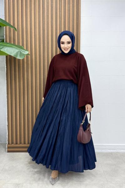 Rümeysa Etek Lacivert Lacivert