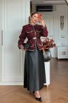 Safir Etek Takım Bordo  BORDO