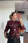 Safir Etek Takım Bordo  BORDO