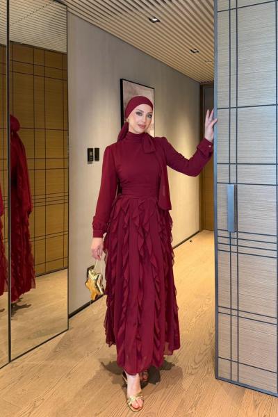 Safiye Elbise Kırmızı  Kırmızı