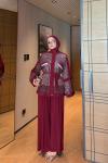 Şahide Pantolon Takım Bordo BORDO