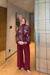 Şahide Pantolon Takım Bordo BORDO