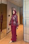 Şahide Pantolon Takım Bordo BORDO