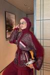 Şahide Pantolon Takım Bordo BORDO