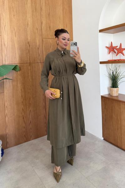 Samira Pantolon Takım Haki Haki