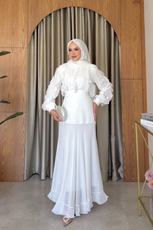 Sancak Etekli Takım Beyaz BEYAZ