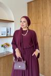 Sebiha Pantolonlu Takım Bordo BORDO