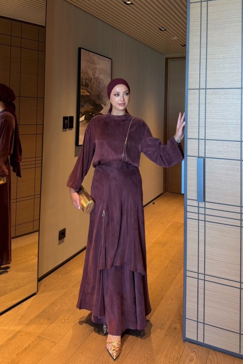 Selcan Etekli Takım Bordo  BORDO
