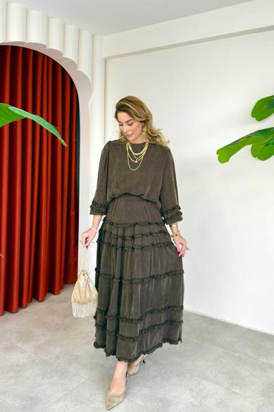 Selin Etekli Takım Kahverengi Kahverengi