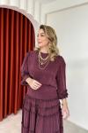 Selin Etekli Takım Bordo Bordo