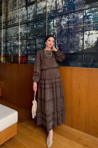 Selin Etekli Takım Kahverengi Kahverengi