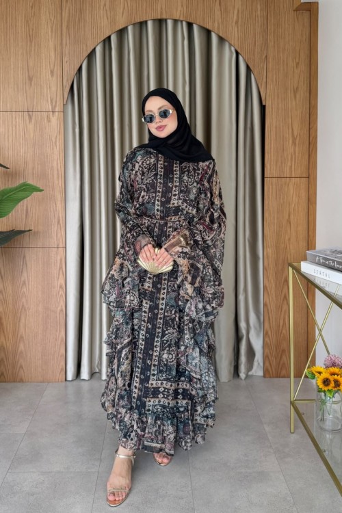Semiha Elbise Siyah  Siyah