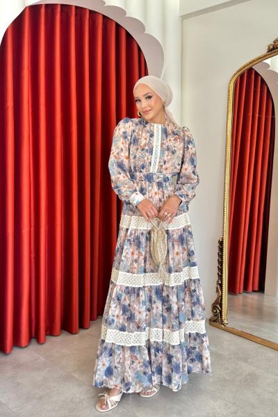 Semra Elbise Mavi Mavi