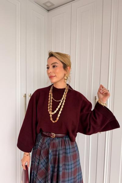 Senem Kazak Bordo Bordo