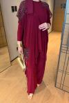 Cahide Elbise Bordo Bordo
