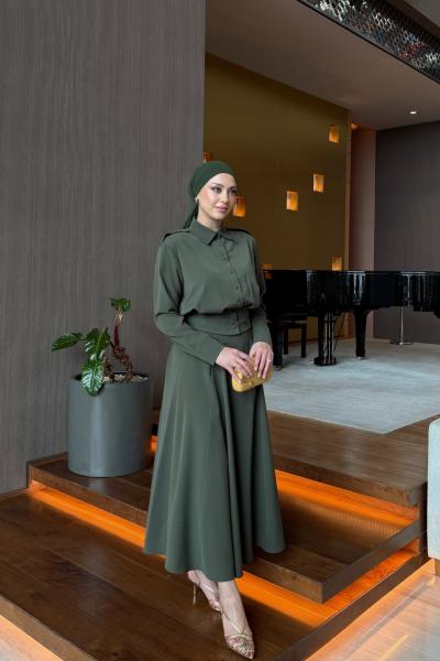 Sevcan Etekli Takım Haki Haki