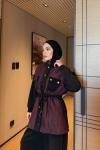 Sevda Pantolon Takım Bordo  BORDO