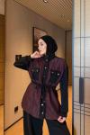 Sevda Pantolon Takım Bordo  BORDO