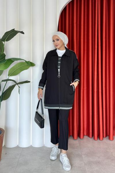 Sevda Pantolon  Takım Siyah Siyah