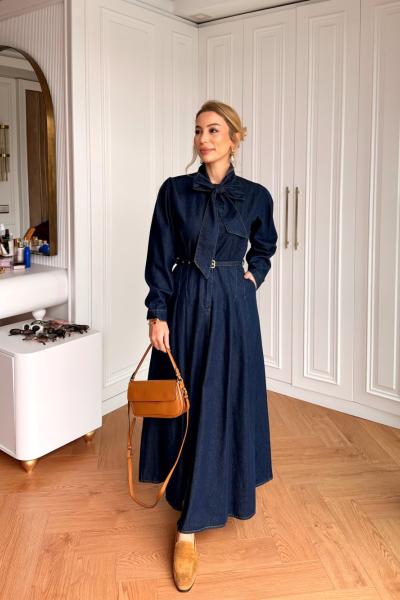 Sevde Elbise Lacivert Lacivert