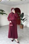 Sevilay Etekli Takım Bordo Bordo