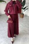Sevilay Etekli Takım Bordo Bordo