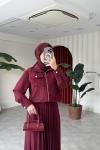 Sevilay Etekli Takım Bordo Bordo