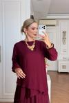 Sevinç Etekli Takım Bordo  BORDO