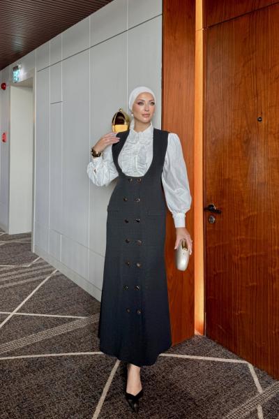 Şevval Elbise Siyah Siyah