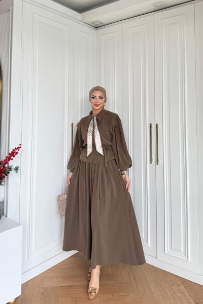 Şeyda Etekli Takım Vizon Vizon