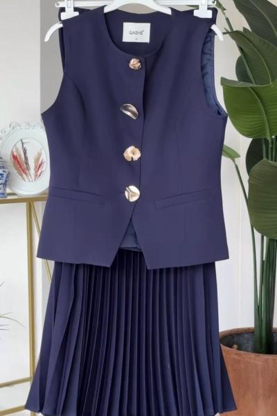Sıla Etekli Takım Lacivert Lacivert